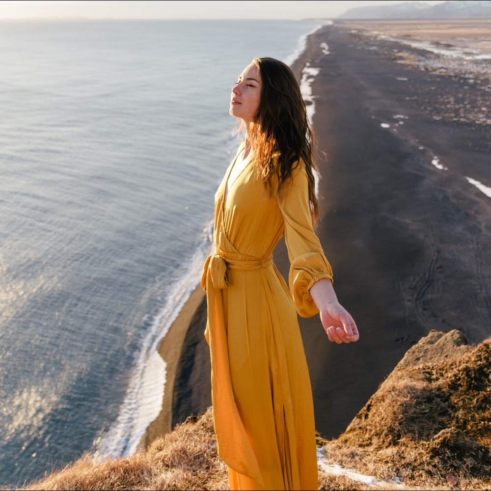 Gold maxi dress